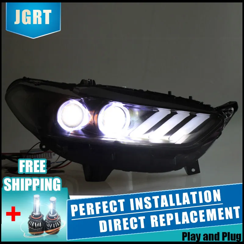  2PCS LED Headlights For Ford Mondeo 2013-2016 Car Led Lights Double Xenon Lens Car Accessories Dayt - 32891079792