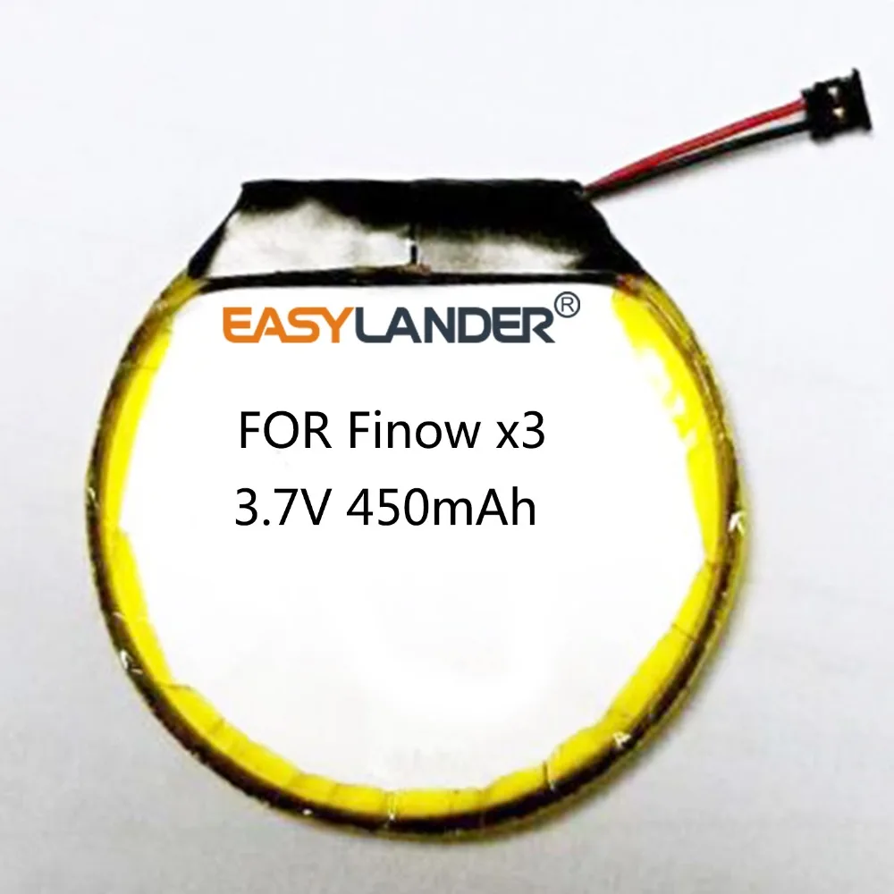 

3.7V 450mAh Rechargeable li Polymer Round battery For Smart watch Finow x3 NO.1 D5+ Finow x5 replace lem5 lem 5