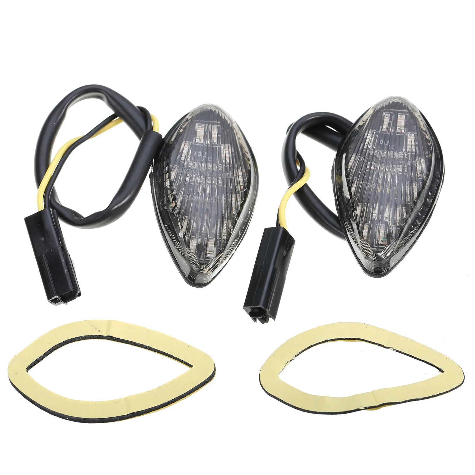 

Mayitr 2pcs Flush LED Turn Signal Light Dedicated Replaces Motor Indicator Blinker 12LED Bright Amber for Honda Grom 2014-2016