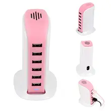 6 Порты и разъёмы высокое Скорость USB адаптер быстрой Зарядное устройство 8A/5 V для сотового телефона iphone 7 6 Plus