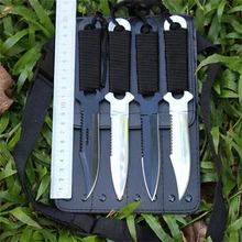 4pcs/lot Stainless Steel Fixed Blade Tactical Knife Outdoor Diving Hunting Knife Survival Camping Knife Navajas Coltelli