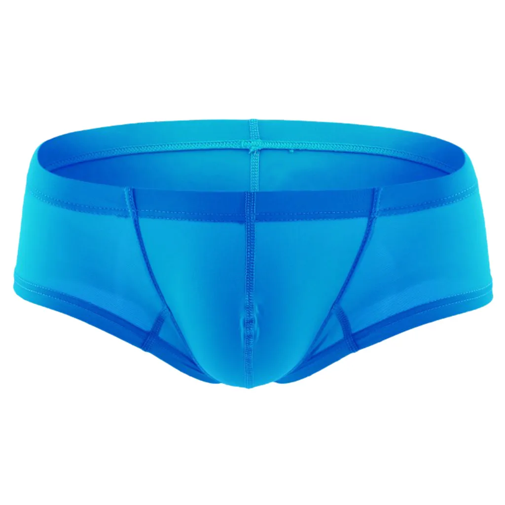 Мужское женское сексуальное белье, прозрачные шорты, с принтом губ, трусы, дышащие, плюс короткие, Cueca Masculina - Цвет: Синий