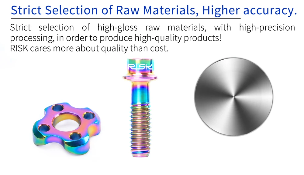 RISK велосипедный передний переключатель фиксирующий Комплект болтов M5x16mm Титан Ti дорожный складной велосипедный Сверхлегкий пустотелые отвертки велосипедные части