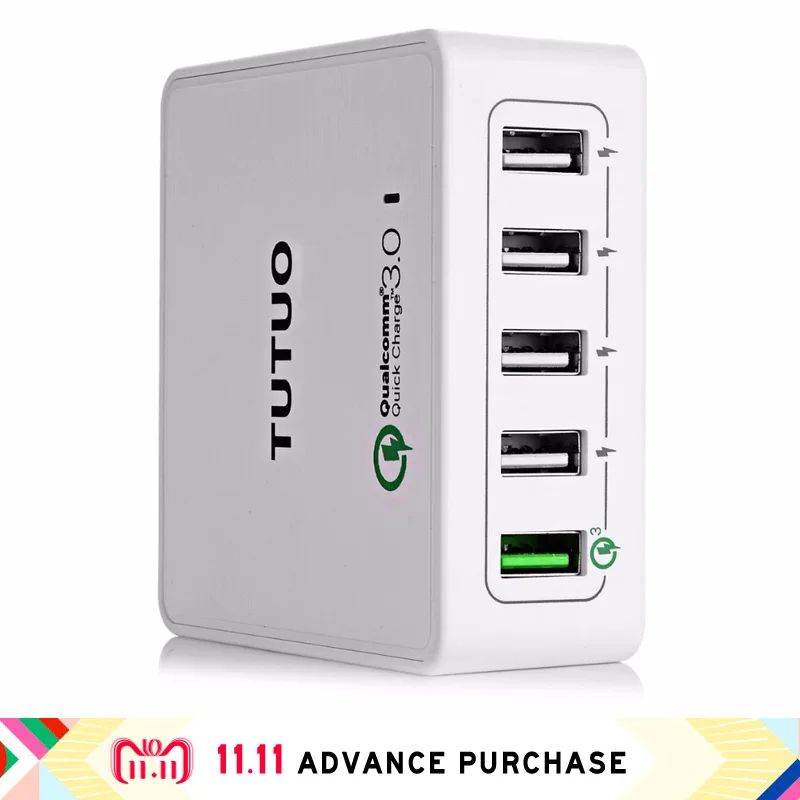 

5 in 1 devices plus QC 3.0 charger power adapter multi usb dock phone charging plug iphone fork quick charge 3.0 fast