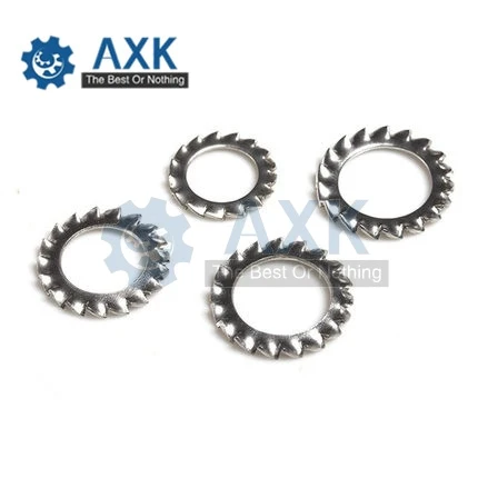 

100Pcs DIN6798A M2.5 M3 M4 M5 M6 M8 M10 Stainless Steel 304 External Tooth Lock Gasket Washer