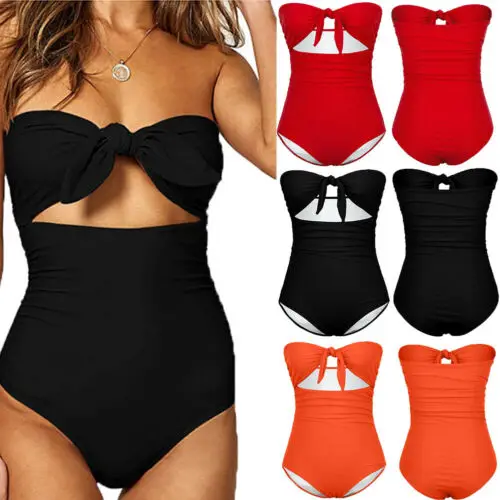 

New arrival Bowkont Novelty Stylish Sexy Womens Swimwear Solid One Piece Swimsuit Monokini Push Up Bikini Bathing