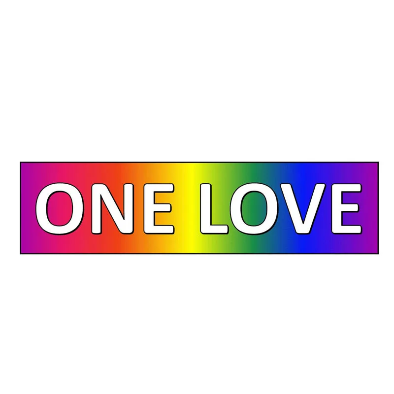 YJZT 15 см * 3 8 ONE LOVE Gay Rainbow Автомобильная наклейка из ПВХ забавная 12 0986|Наклейки на