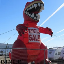 Самый популярный мощный красный гигантский надувной динозавр Реплика для рекламных продаж