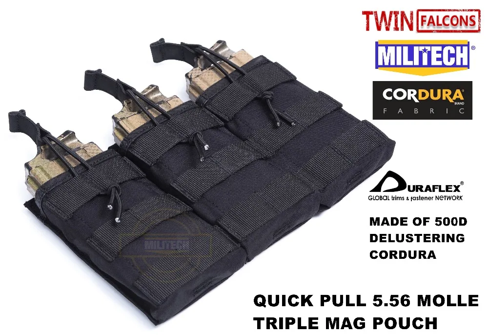 MILITECH TWINFALCONS TW Delustered первый-копье тройной 5,56 Открытый Топ Mag мешочек Военная переноска магазинная сумка Военная Боевая сумка для журналов