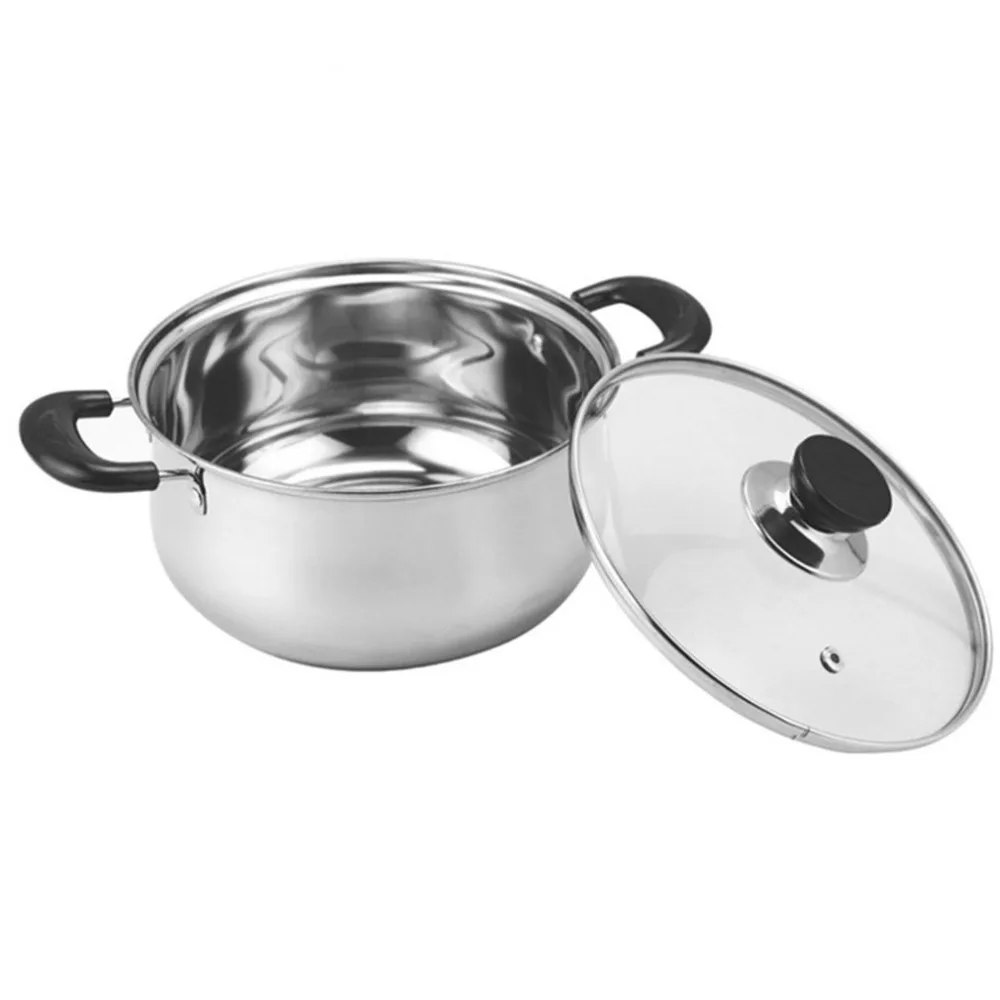 

PREUP soup pots saucepan pans kitchen cooking induction gas universal boilers brew cookware double single handle pots 1pc