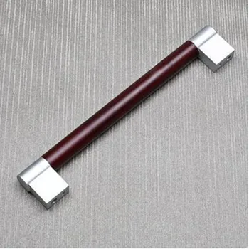 

192mm modern fashion furniture large handle red wood grain cabinet wardrobe door handle matte silver dresser door pull knob 7.6"