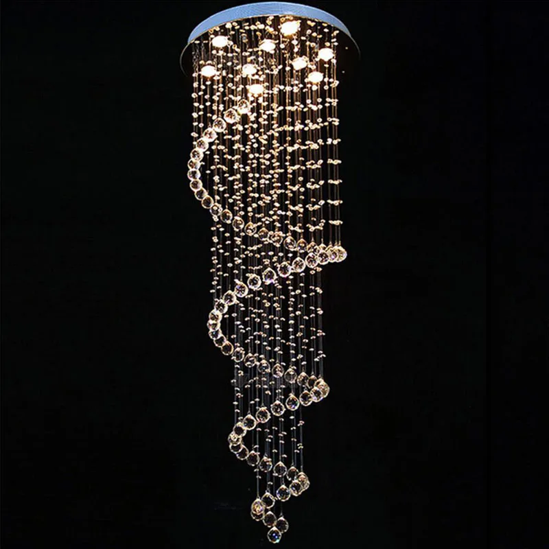 Современный светодиодный светильник K9, хрустальная люстра, роскошная хрустальная люстра, двойная лестница, лампа для гостиной
