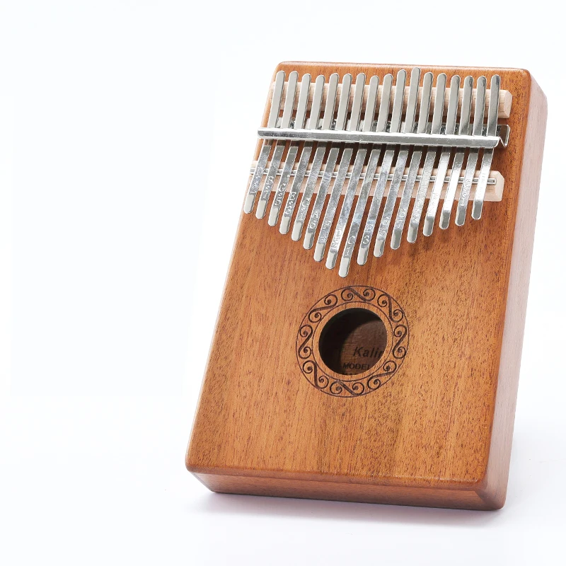 Protable Piano 17 Keys Kalimba Thumb Piano Made By Single Board High-Quality Wood Mahogany Body Musical Instrument