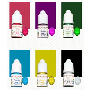 

6 Pcs/Set UV Glue Jelly Pigment Liquid Epoxy Resin DIY Handmade Crafts Jewelry Making Mixed Color High Concentration Translucent