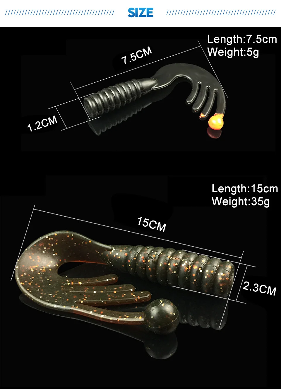 GLUREE-5PcsLot-7.5cm-15cm-Fishing-Lure-Swimbait-Sea-4-Tail-Soft-Bait-Artificial-Bait-Worm-CrankBait-Wobber-Fishing-Tackle_04