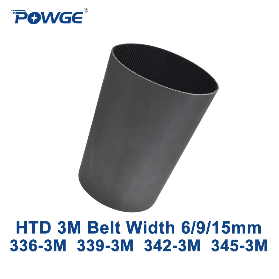 Ремень ГРМ POWGE HTD 3M C = 336 339 342 345 ширина 6/9/15 мм зубья 112 113 114 HTD3M синхронный 115-3M 336-3M 339-3M