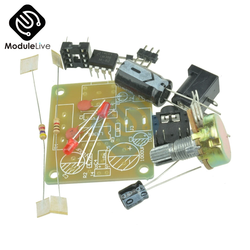 Плата мини усилителя LM386 3 В 12 в комплект DIY мощности переменный резистор DIP8 IC