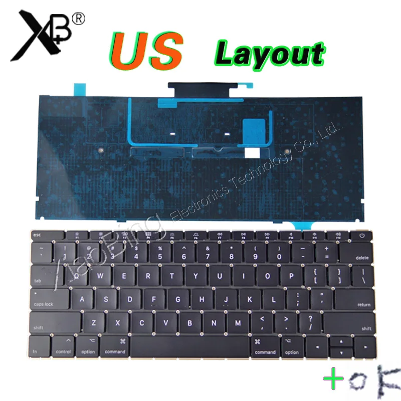 Новая клавиатура A1534 US для MacBook Retina 12 &quotA1534 США английская с подсветкой 2015 года MF855