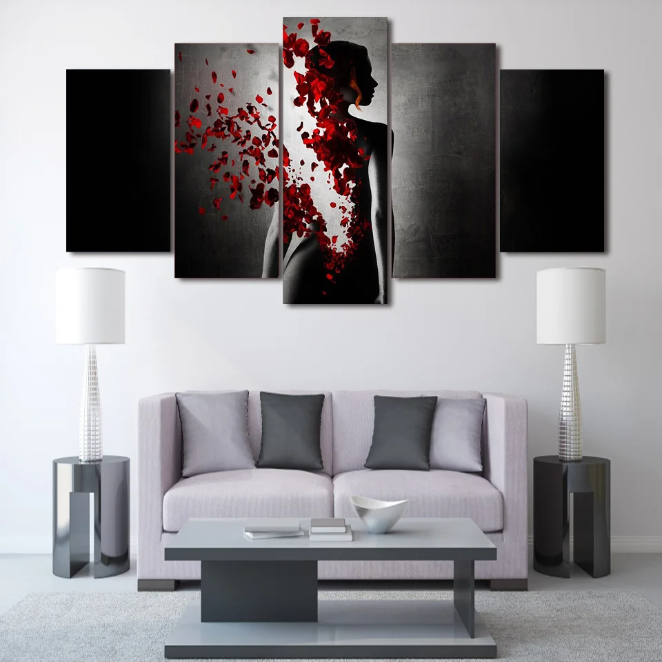 

HD 5 piece canvas art Printed time running out picture Painting wall art room decor print poster picture Free shipping/ny-638