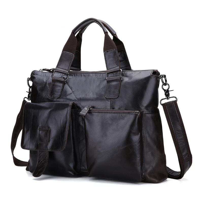 Винтажная Мужская сумка из натуральной кожи, портфель, Ретро сумка для ноутбука, мужская сумка для путешествий, высокое качество, сумка на плечо