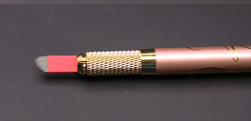 50 шт. 18Pin постоянный Макияж руководство брови Иглы для татуажа лезвия для 3D Вышивка microblading татуировки ручки туман для бровей"