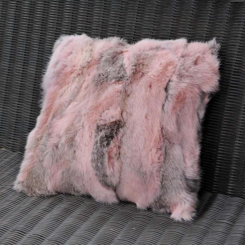 

Free Shipping CX-D-17S Rabbit Fur Fashion Cafe Sofa Cushion Home Decor 2018 Pillowcase