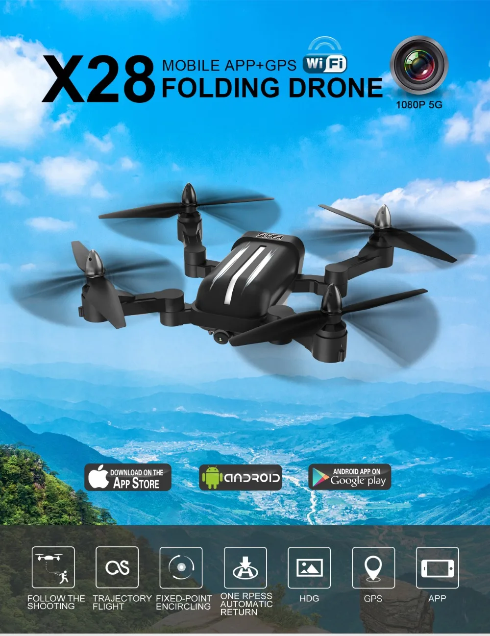 5 МП GPS Дрон складной бесщеточный FPV 1080P камера HD двойной передачи данных в