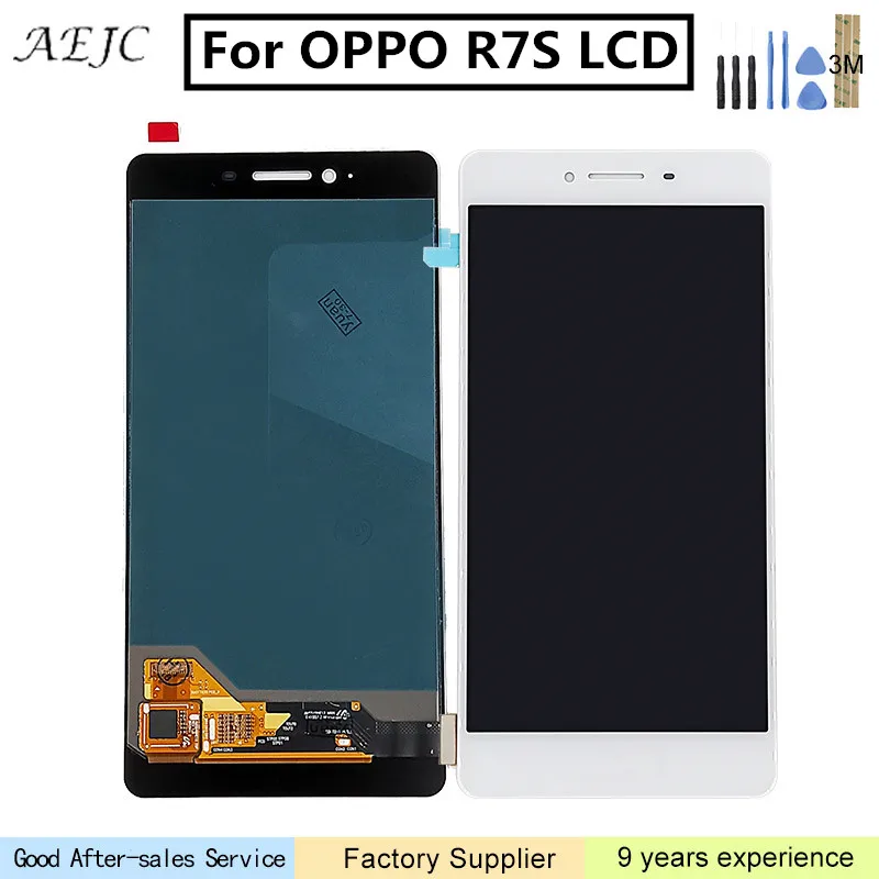 

5.5" For OPPO R7S LCD Display with Touch Screen Digitizer Assembly with Tools 3M Adhesive Replacement For OPPO R7S Display