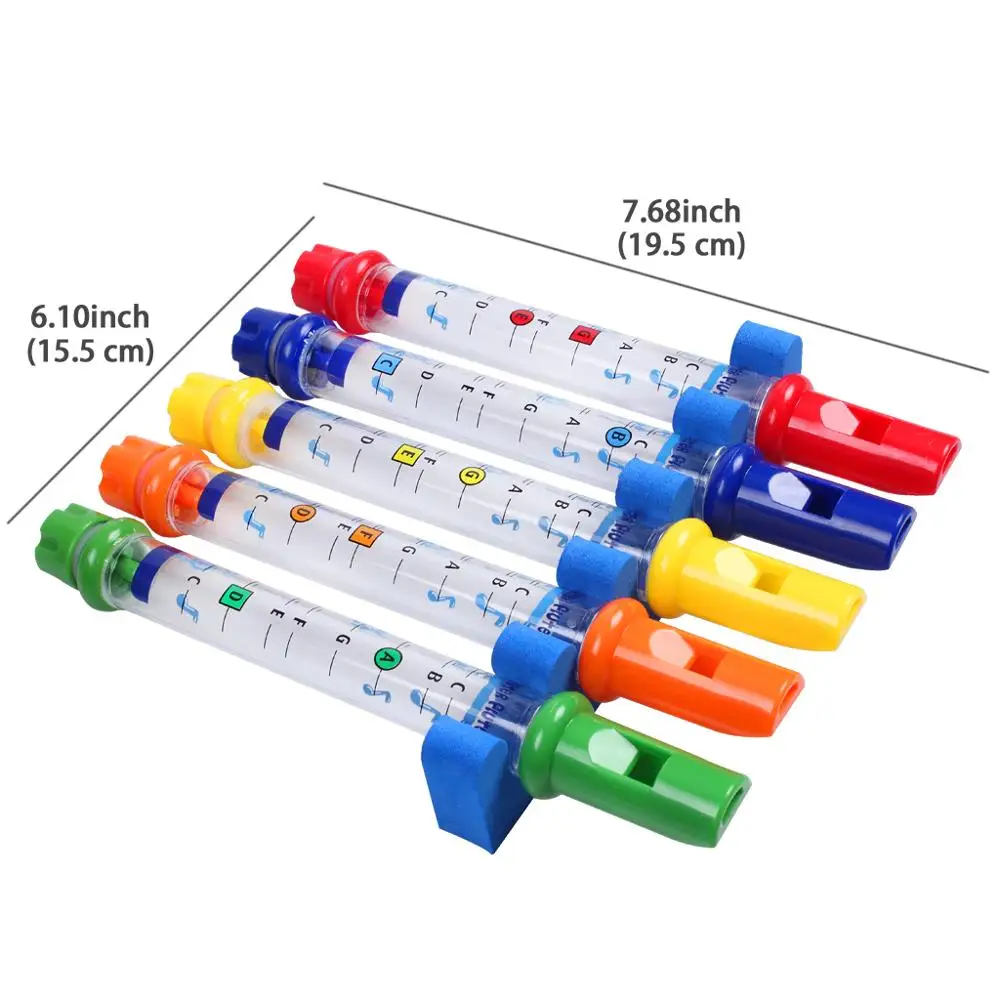 Water Flutes Whistles Music Sheets Musical Bath Time Filler Toy Tub Tunes Songs Tool (4)