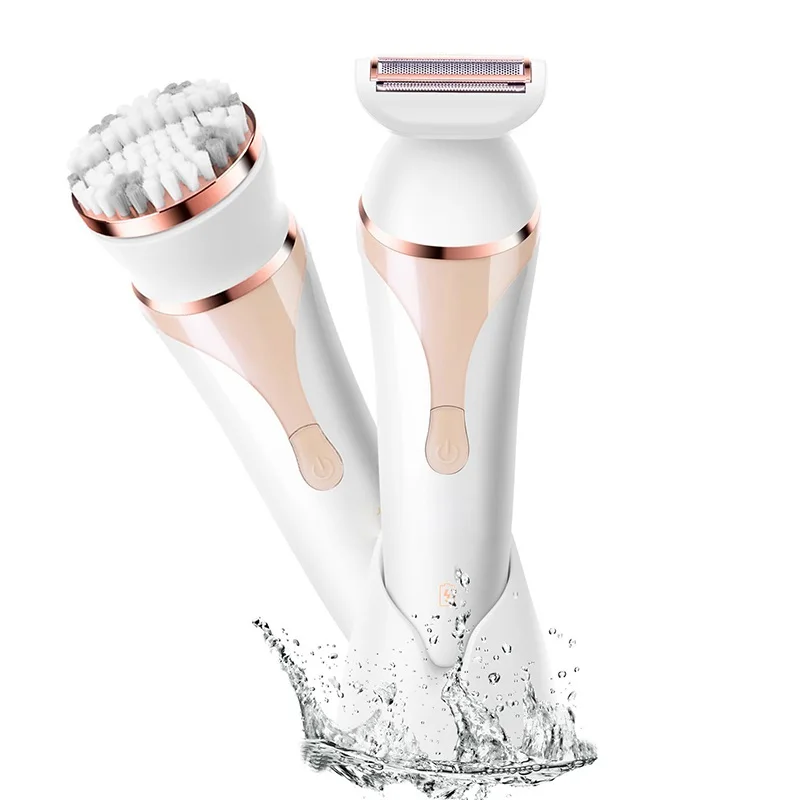 

4 In1 Ms Electric Shaver & Facial Cleansing & Waterproof Body Leg Hair Trimmer Epilator Razor Professional Care Set