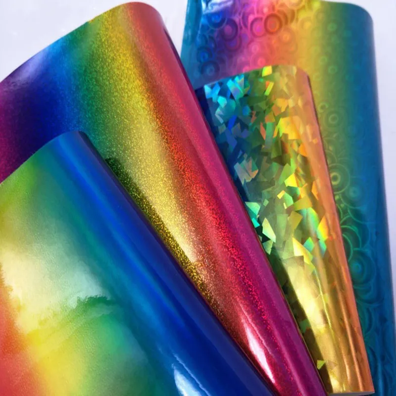 

Lychee Life A4 Rainbow Leather Fabric High Quality Iridescent Synthetic Leather DIY Material For Handbag Garments