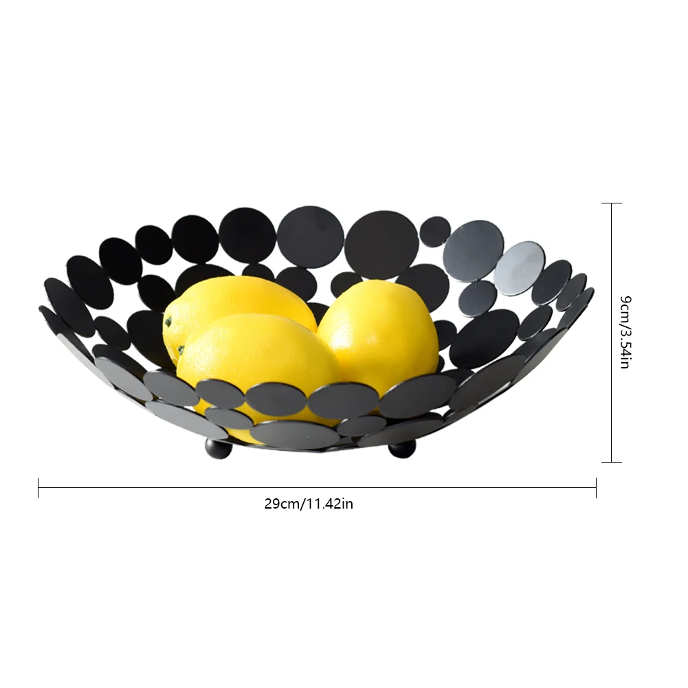 Металлическая столешница, корзина для фруктов, большая круглая декоративная настольная подставка для центрального букета, подставка для фруктов, овощей, хлеба, конфет, 11,6 дюймов