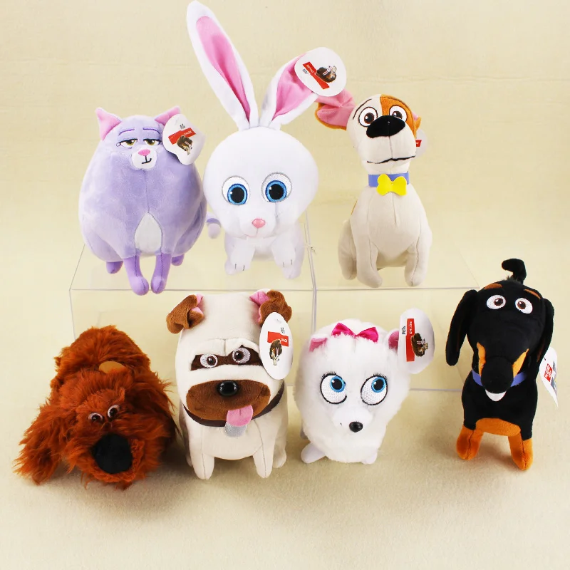 10 24cm 7 Styles Pets Plush Toys Dogs Cats Rabbits Buddy Max Snowball Mel Chloe Animals