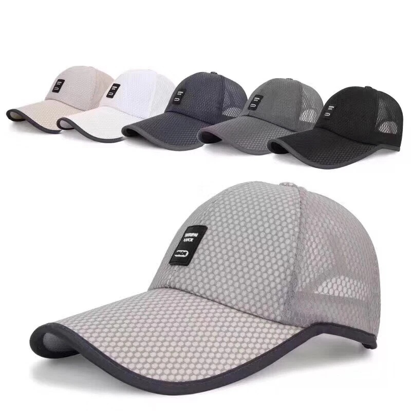 

Quick Drying Hats For Men Fashion full mesh cap Summer Breathable Mesh Baseball Cap Quick Drying Hat For Women