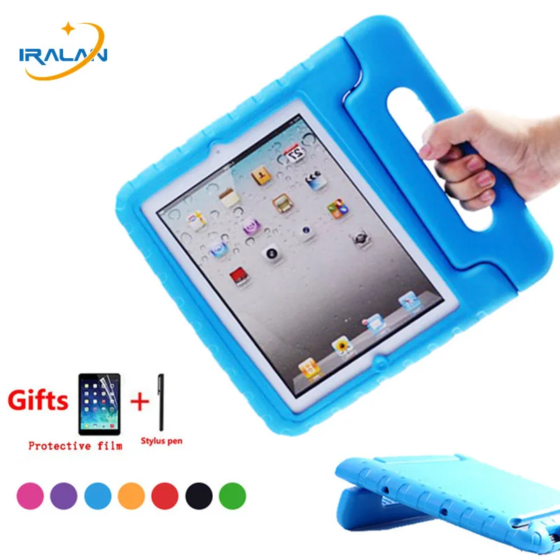 

For Apple iPad Air 3 10.5 2019 EVA Foam Shockproof Cover for iPad Pro 10.5 2017 Children Kids Handle Stand Tablet Cover+Film+Pen
