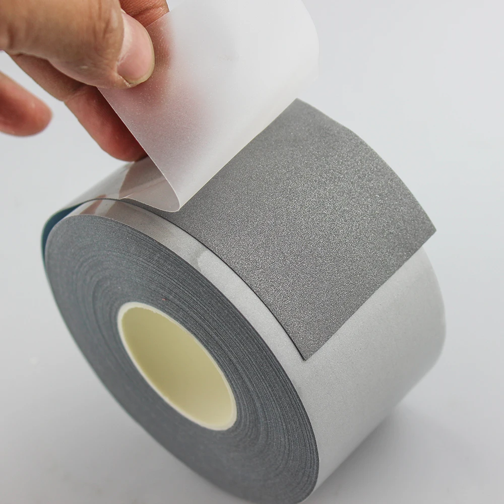 High Visibility Safety Reflective Heat transfer Vinyl Film DIY Silver Iron on Reflective Tape For Clothing