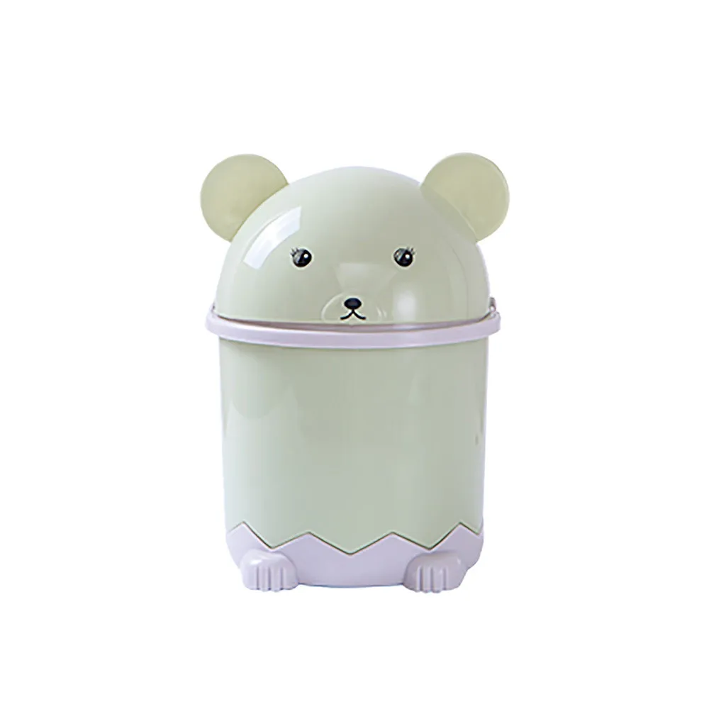 

Garbage Storage Bin Desktop Flip Trash Can Cover Mini Portable Rubbish Storage Baskets Mini Kitchen Organization Baskets#5$
