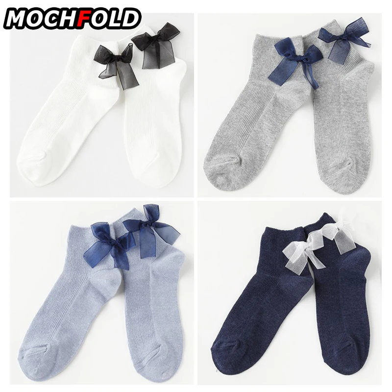 Sweet Girl Bow Tie Bow knot Socks Comfortable Novel Cotton Soft Crew