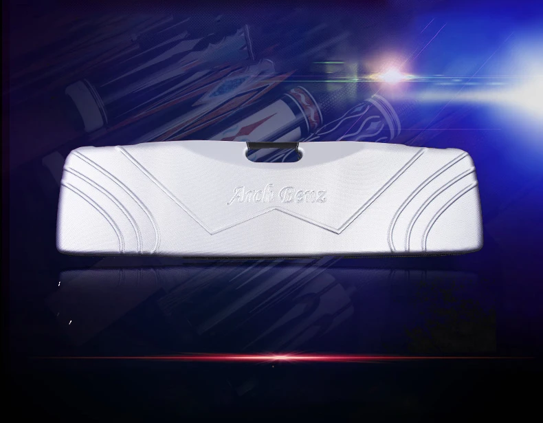

Original Arch Benz Double password lock Pool Cue Box Fashion Silver Multi-piece Rod Box ABS MProfessional Billiard Accessories