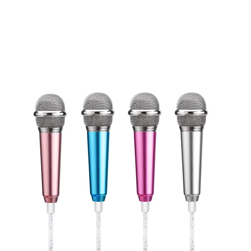 

New Portable 3.5mm Mini Stereo Studio Mic Karaoke Mini Microphone For Cell Phone Laptop PC Desktop Small Size Mic