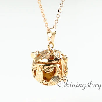 

leaf openwork essential oil necklace wholesale aromatherapy inhaler perfume pendant
