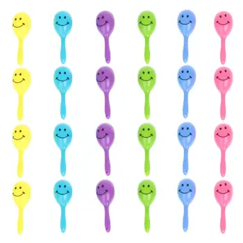 

24pcs 3" Smiling Face Neon Maracas Party Supplies Party Favors Noisemaker Mexican Party Decorations 'zt