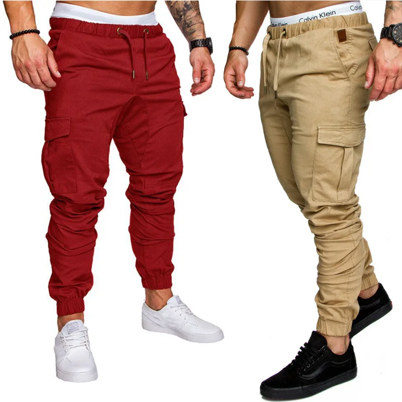 

New Running Jogging Pants Men With Pockets Leisure Sweatpants Gym Men&#39s Sports Pants Plus Size 4XL 3XL 9 Colors