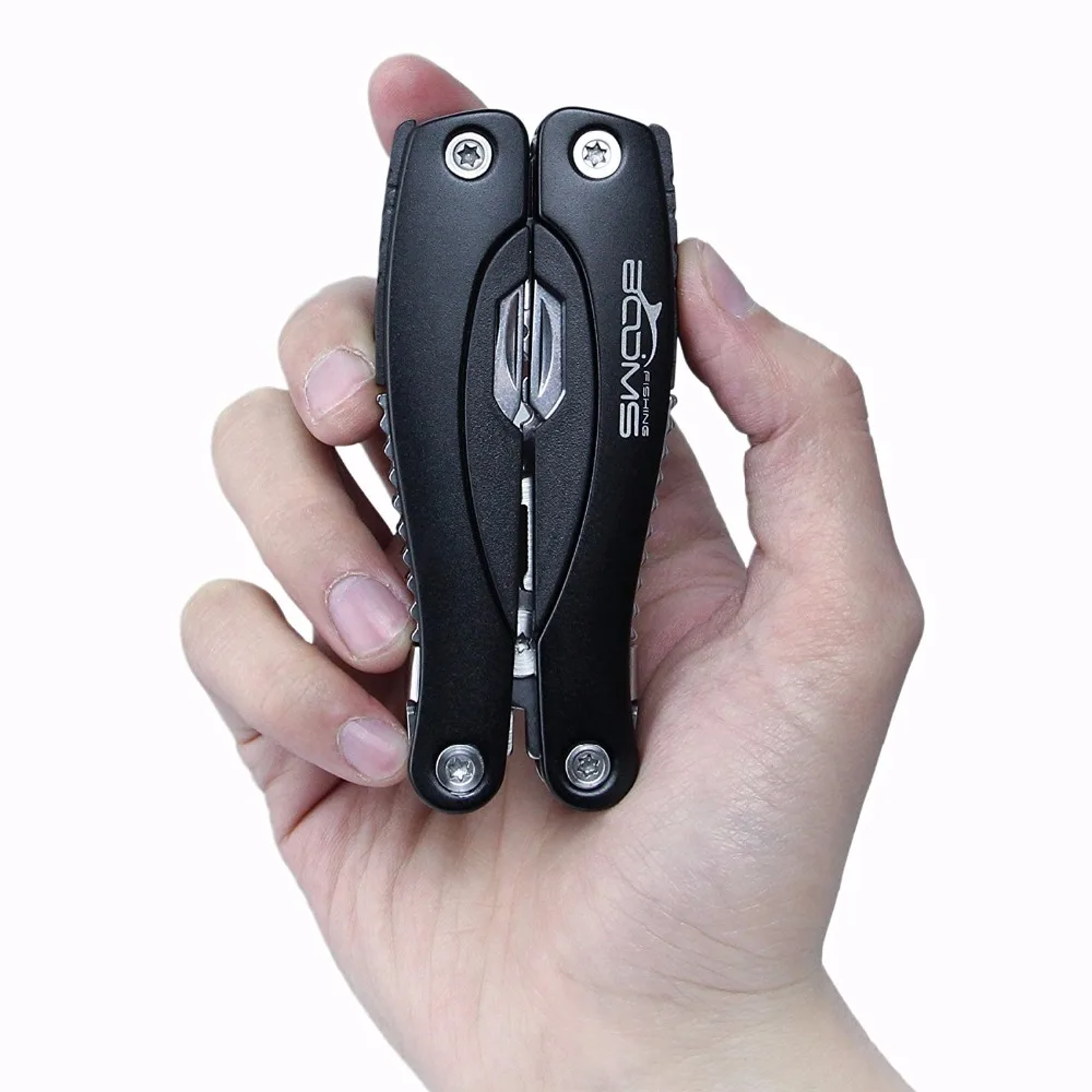 Booms Fishing L1 Fishing Pliers 13-in-1 Heavy Duty Multi-tools 6.7-Inches with Belt Holder Sheath Blue Black Booms Fishing L1 Fishing Pliers 13-in-1 Heavy Duty Multi-tools 6.7-Inches with Belt Holder Sheath Blue Black