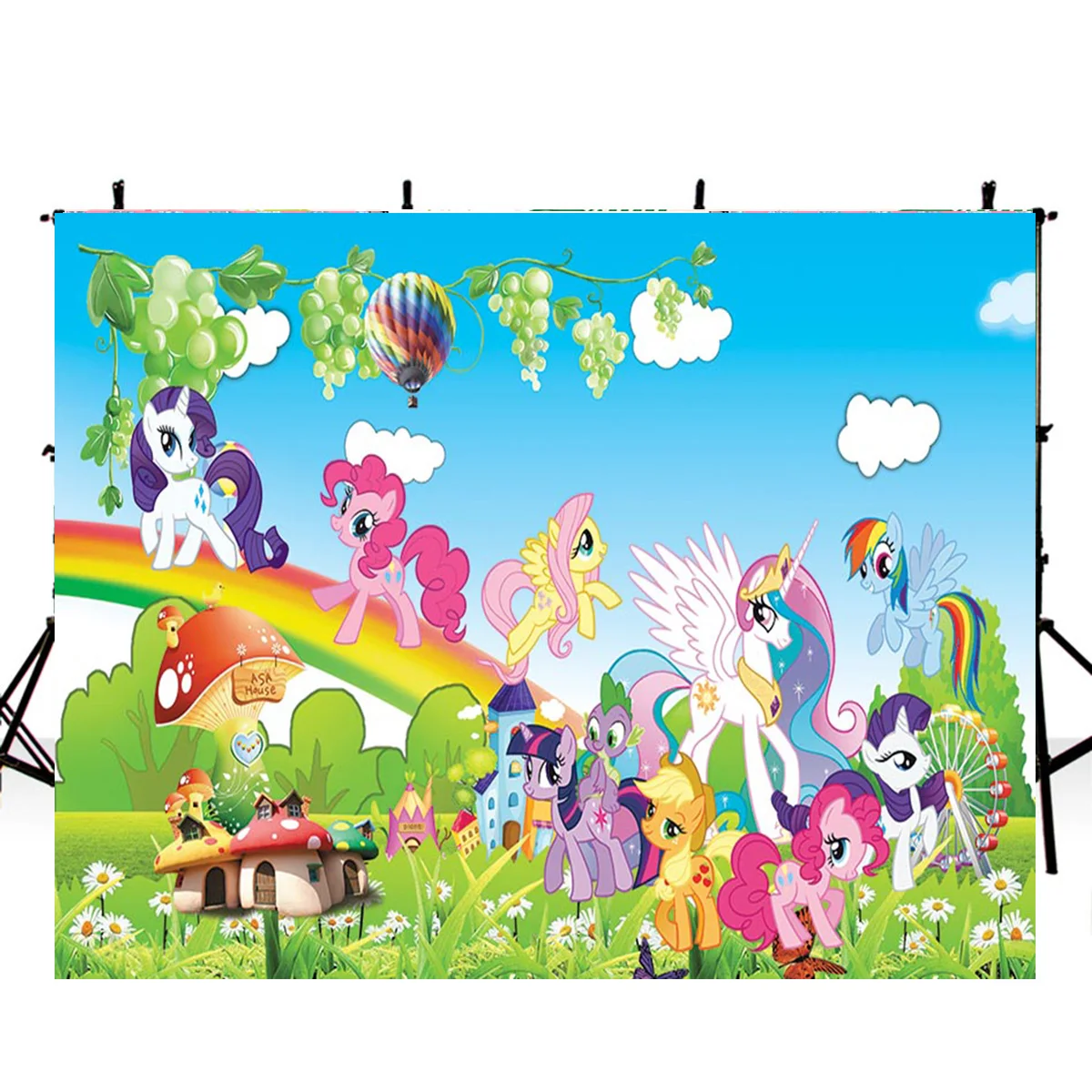 

My Little Pony backdrop for pictures cartoon photography backdrops Friendship photo booth props Unicorn photo background