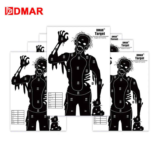Buy DMAR 42cm Zombie Shooting Targets Paper Airsoft
