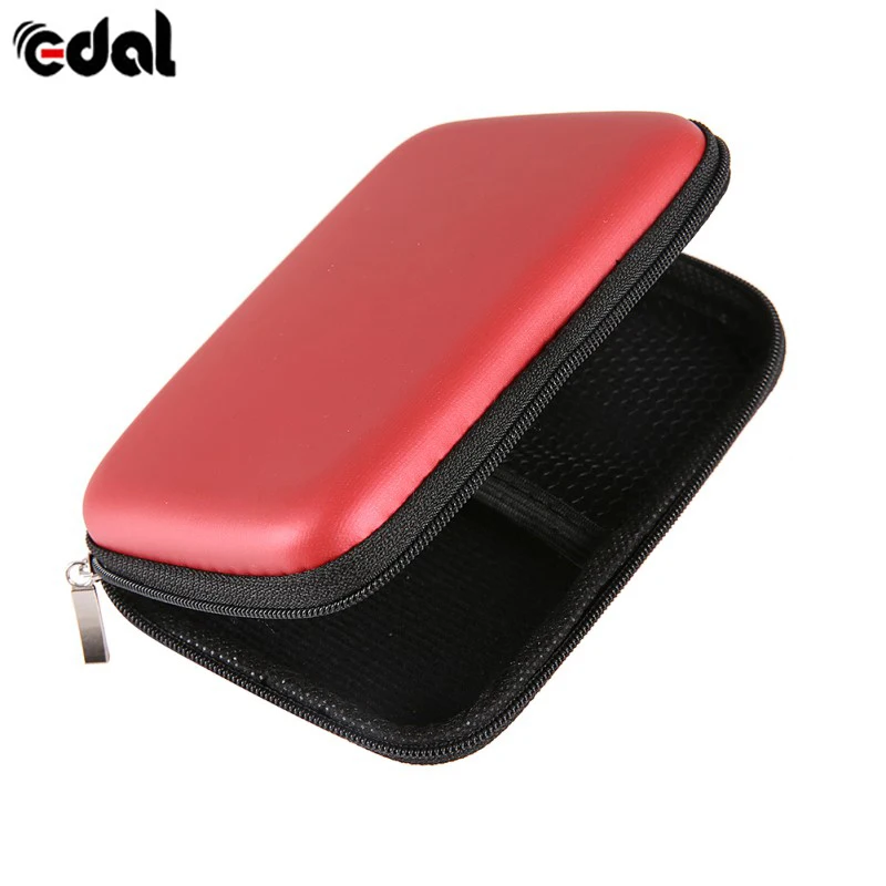 EDAL Red Hard Drive Nylon Cover Bag Compartments Case Cover for 2.5