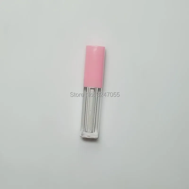 1,5 мл 50/100 шт пустой пластиковый прозрачный косметический блеск для губ трубка с черной/розовой/белой/бежевой крышкой, мини-помада/бальзам для губ образец бутылки