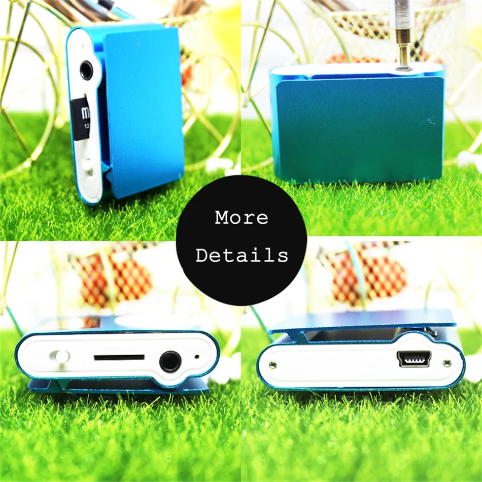 FM MP3 Player LCD Screen Metal Mini Clip Music MP 3 Radio Support Micro TF/SD Slot Portable Player Sport mp3-player