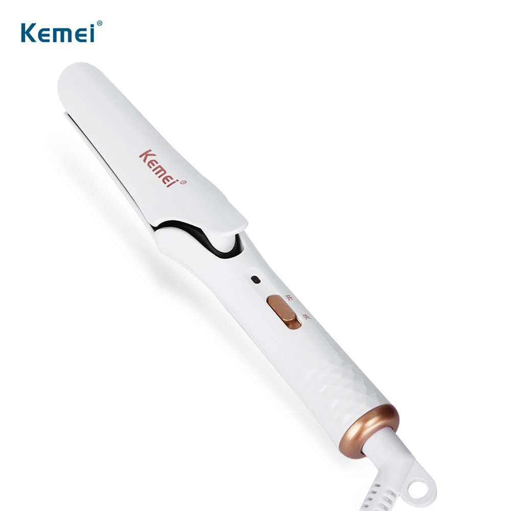 

Kemei390 3D Floating Panel Hair Straightener PTC Heating Element Straightening Iron Styling Tool With Chevron Drain Tank